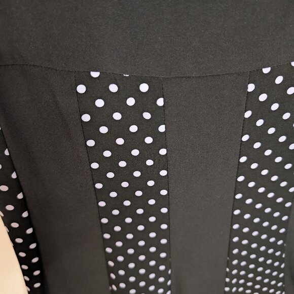 Frank Lyman Sleeveless Polka Dot Midi Party Dress | Black | Size 16 | New Years - Picture 4 of 8